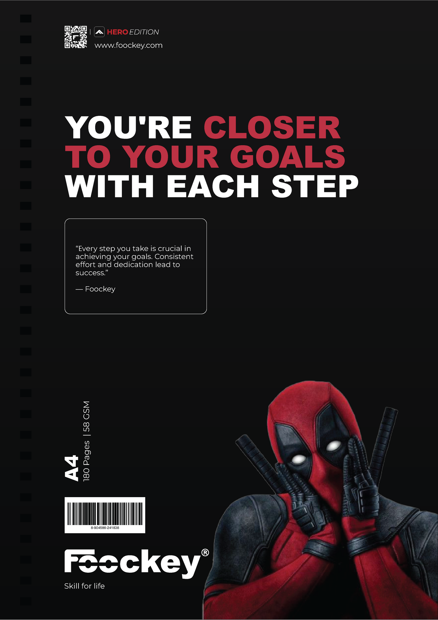 Deadpool | Hero Notebook | A4 | Spiral Bound