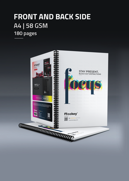 Focus | Premium Notebook | A4- 180 Pages | Spiral Bound