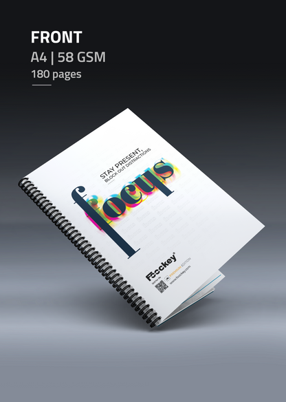 Focus | Premium Notebook | A4- 180 Pages | Spiral Bound