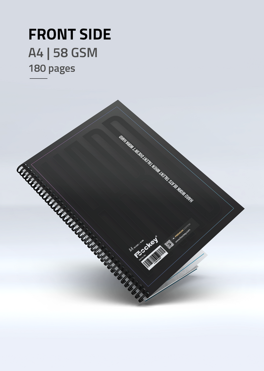 Hard | Premium Notebook | A4-180 Pages-Ruled | Spiral Bound